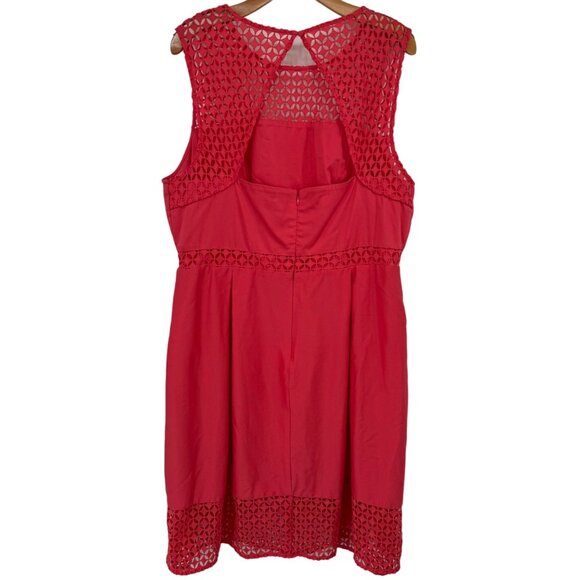 Calvin Klein women's dress orange lace trim sleeveless size 20 W plus - Picture 5 of 12